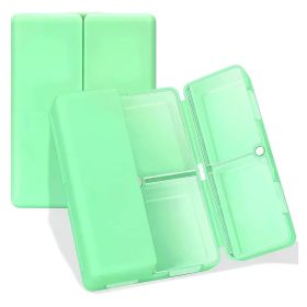 Magnetic Foldable Weekly Pill Organizer,7 Compartments Portable Travel pill Case,Small pill Box for Purse Pocket to Hold Vitamin (Color: Green)