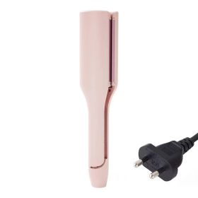 Hair Curling Iron 32mm Deep Wave Hair Curler 4 Temperature Adjustable Fast Heating Crimping Iron Styler Wand for All Hair Style (Color: Pink EU)
