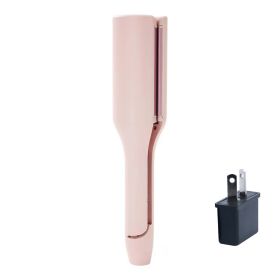 Hair Curling Iron 32mm Deep Wave Hair Curler 4 Temperature Adjustable Fast Heating Crimping Iron Styler Wand for All Hair Style (Color: Pink AU)
