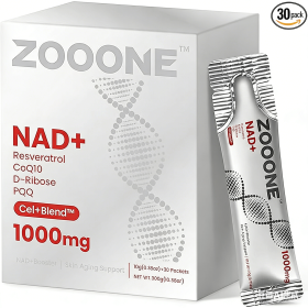 NAD booster, suitable for men and women (30 packs) with high-quality nicotinamide riboside and resveratrol, helping cellular energy (packaging: 90 packa)