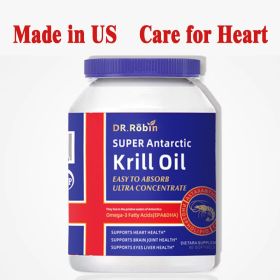 Dr. Robin's Super Antarctic Krill Oil 60 Capsules with Omega 3 EPA DHA Phospholipids Astaxanthin Supports Heart & Overall Health Made in the USA (Qulatiy: DRKOS-1)