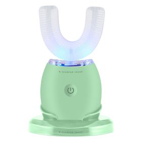 Sharper Image 360 Whitening Toothbrush with Recharging Base (White: Green)
